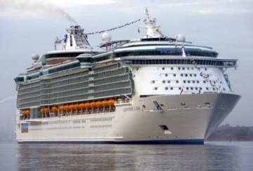Royal Caribbean's Independence of the Seas in Southampton waters.